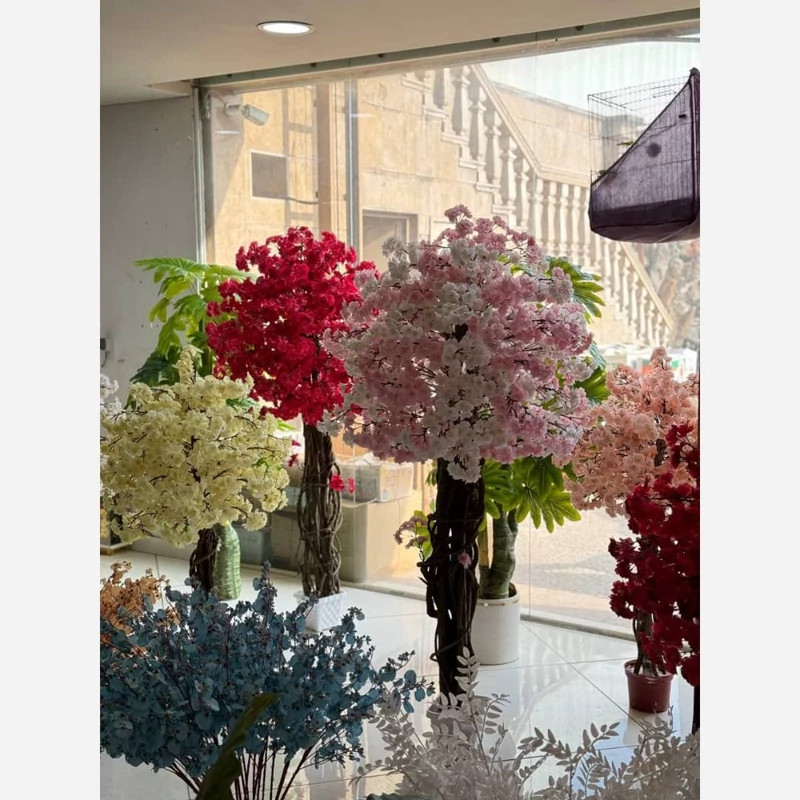 درختچه مصنوعی شکوفه با تنه طبیعی