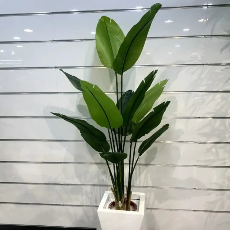 خرید درختچه مصنوعی پرنده بهشتی با برگ های لمسی و قابل شست شو