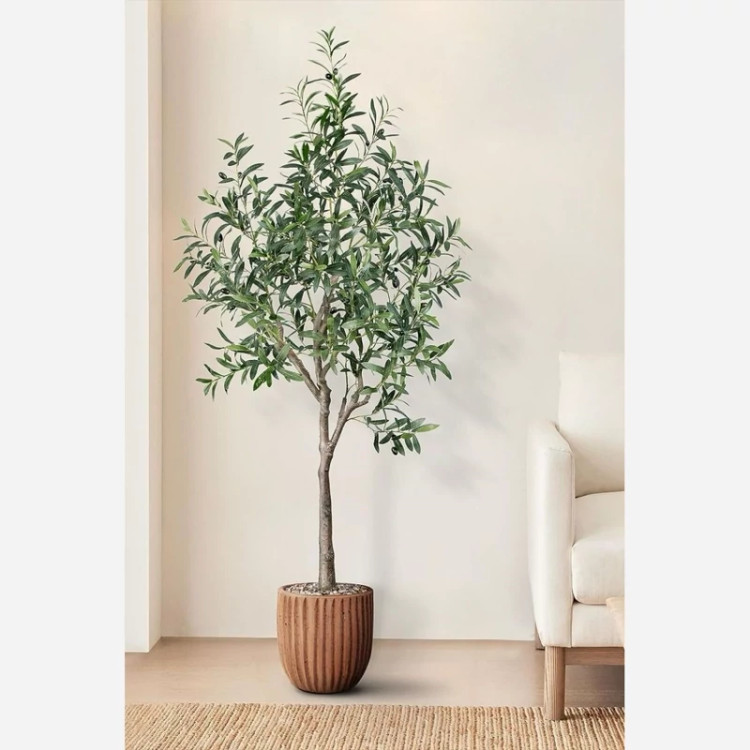 خرید درختچه مصنوعی زیتون با برگ های لمسی