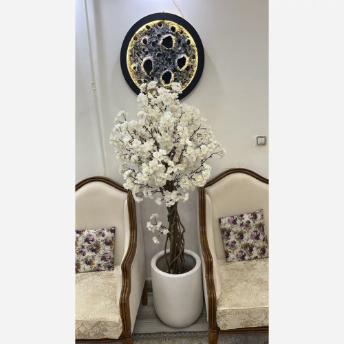خرید درختچه مصنوعی شکوفه رنگ سفید