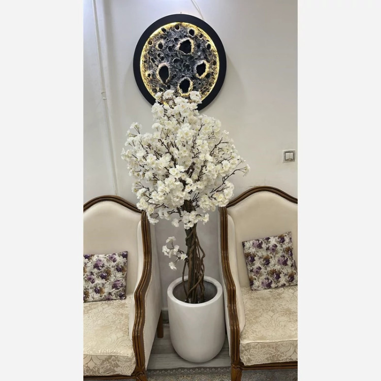 خرید درختچه مصنوعی شکوفه رنگ سفید