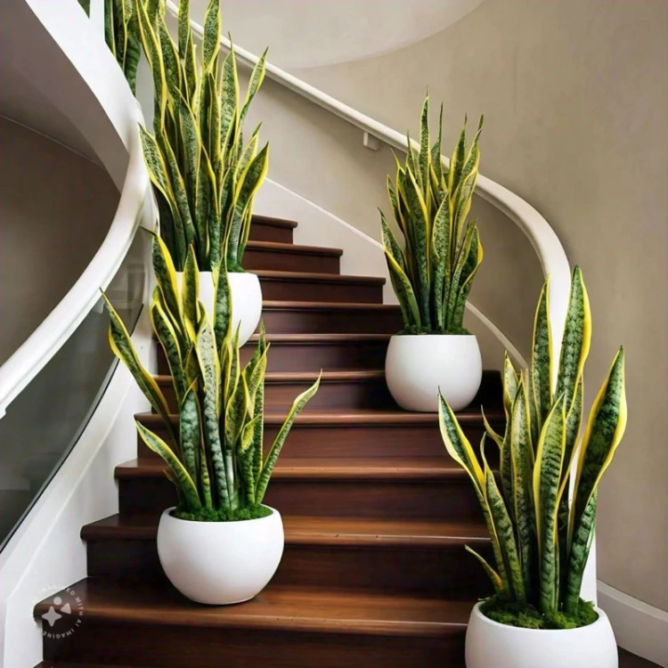 خرید گل مصنوعی سانسوریا قد ۷۰ سانت