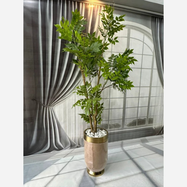 خرید درختچه مصنوعی آقاقیا قد ۱۸۰ با برگ های لمسی و قابل شست شو