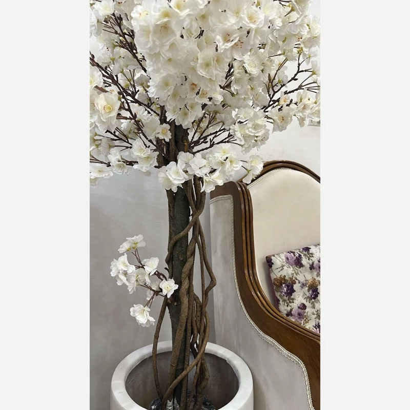 خرید درختچه مصنوعی شکوفه سفید