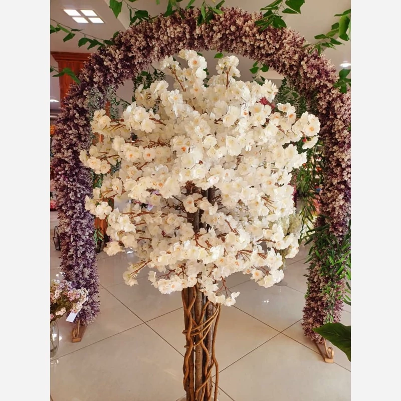 درختچه مصنوعی شکوفه با تنه طبیعی