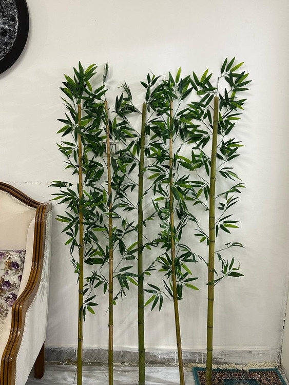 شاخه بامبو مصنوعی با برگ های لمسی و قابل شست شو