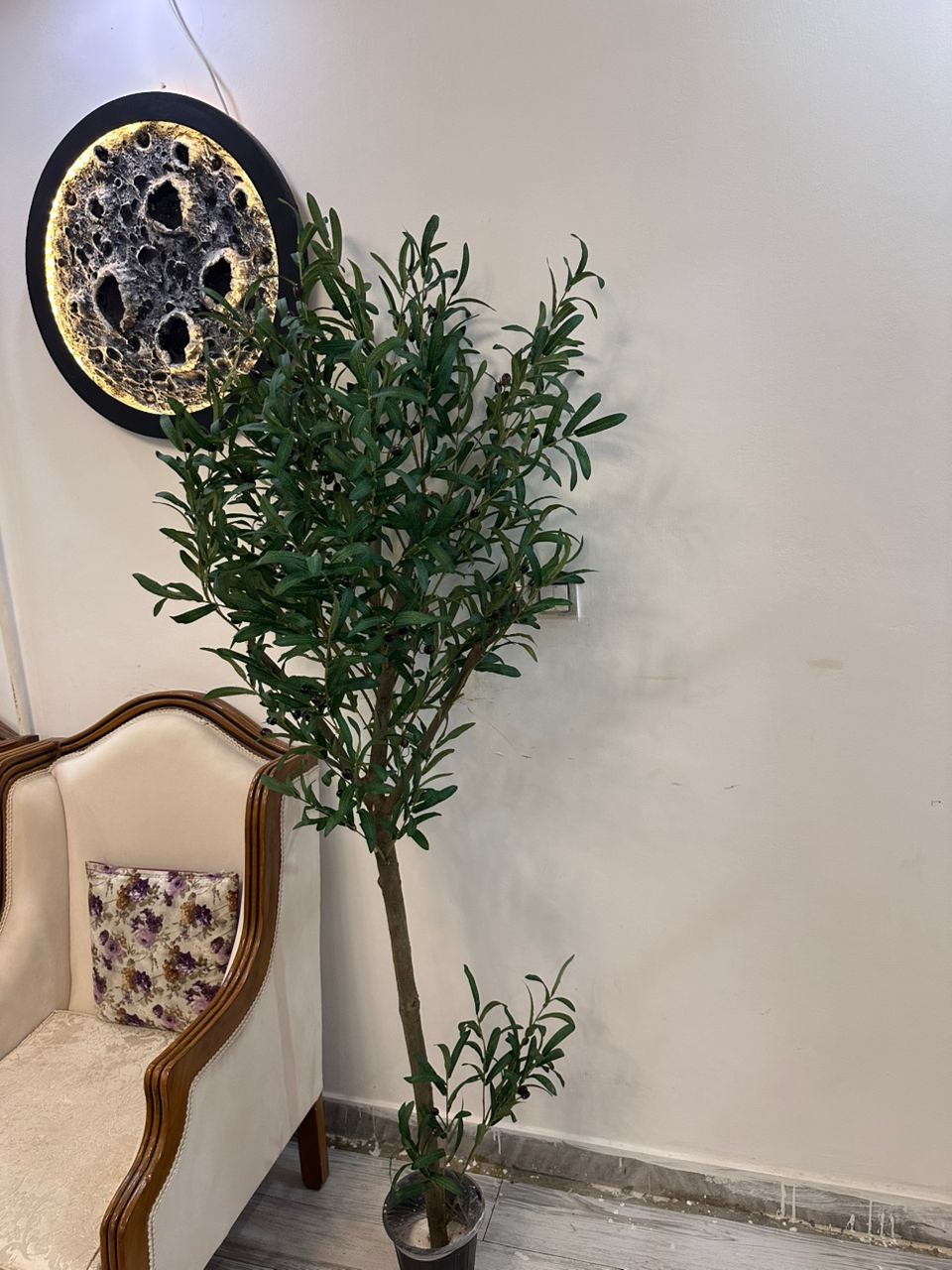 درختچه مصنوعی زیتون با برگ های لمسی