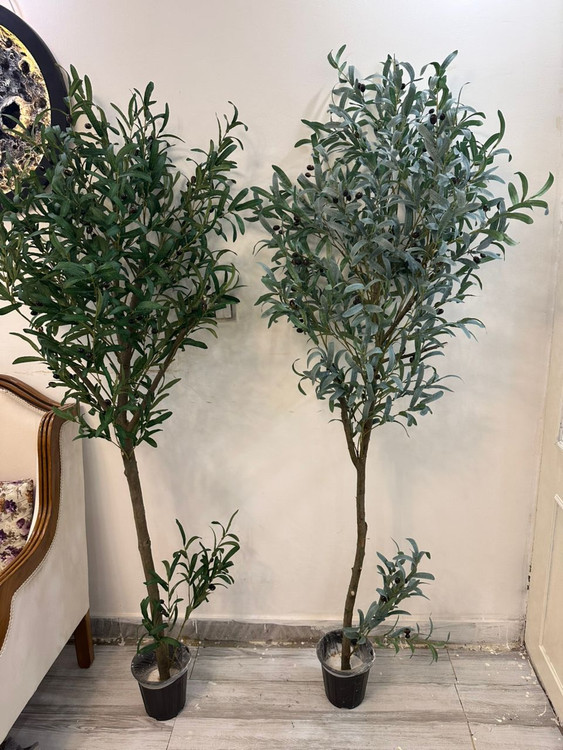 درختچه مصنوعی زیتون با رنگ برفی