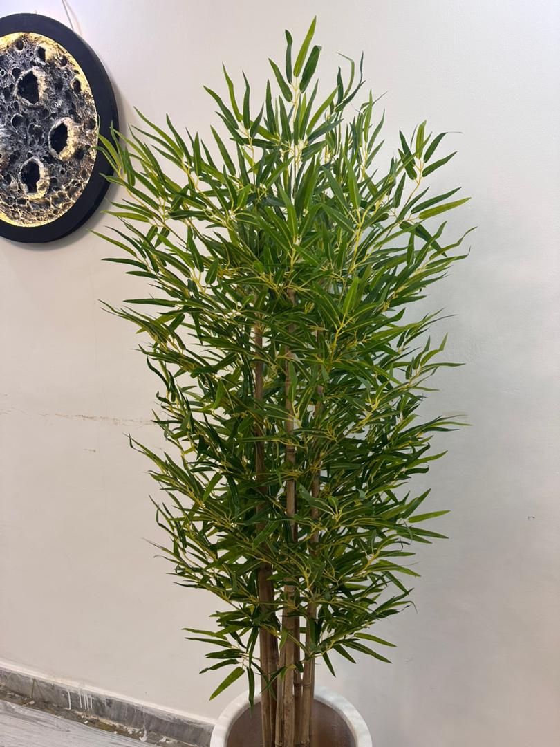 خرید درختچه مصنوعی بامبو با برگ های لمسی
